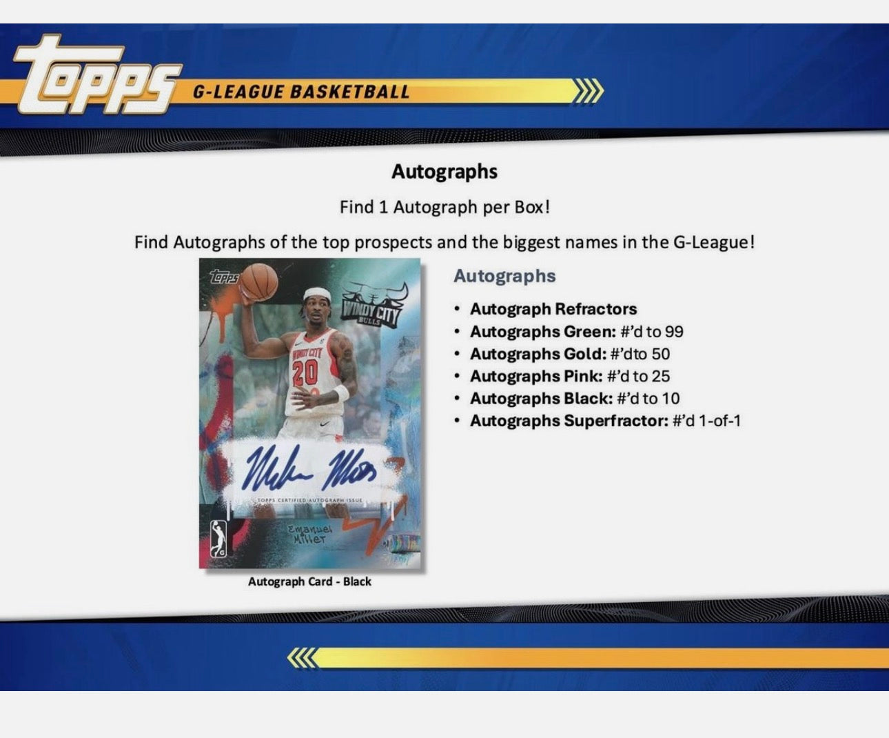 2024/25 Topps G League Basketball Hobby Box